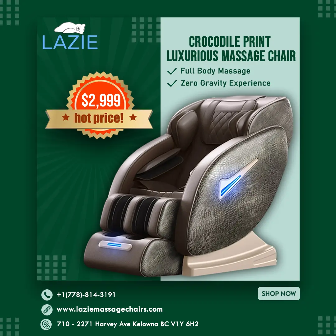crocodile print luxurious massage chair