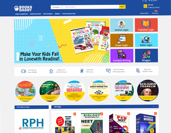 Website Development for book store & publisher delhi,gurgaon